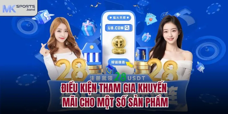 Điều kiện tham gia khuyến mãi cho một số sản phẩm